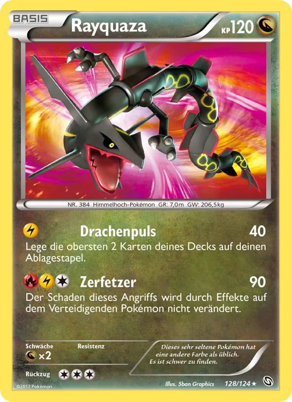 Karte Rayquaza aus Hoheit der Drachen, Nummer 128/124
