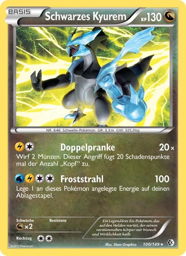 Karte Schwarzes Kyurem aus Überschrittene Schwellen, Nummer 100/149