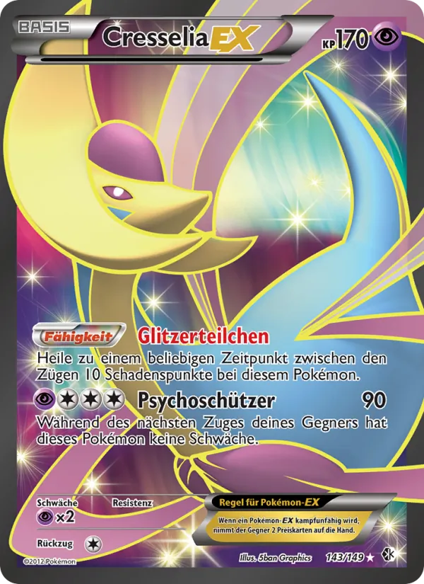 Karte Cresselia-EX aus Überschrittene Schwellen, Nummer 143/149