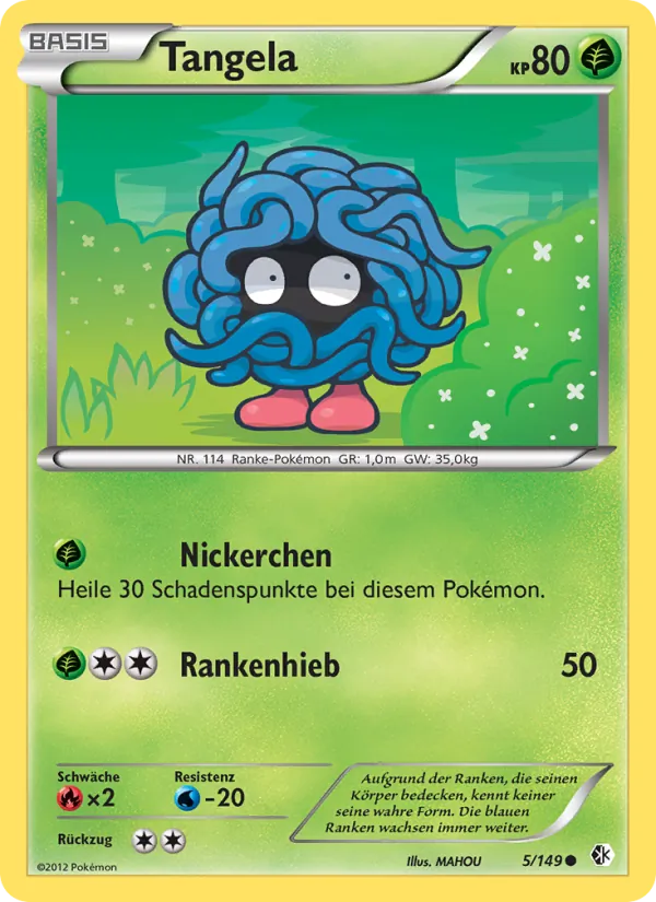 Karte Tangela aus Überschrittene Schwellen, Nummer 5/149
