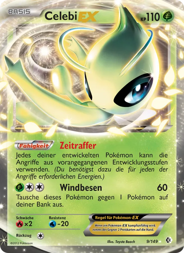 Karte Celebi-EX aus Überschrittene Schwellen, Nummer 9/149