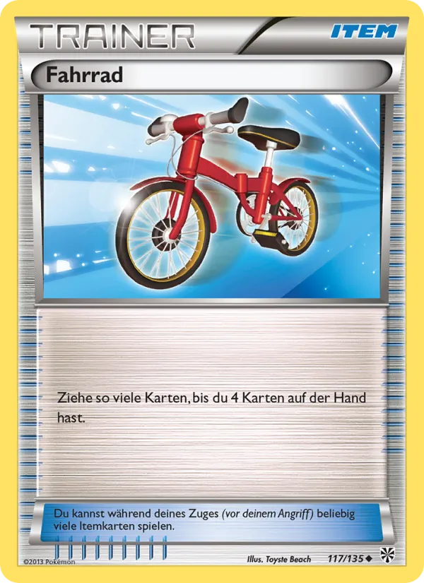 Karte Fahrrad aus Plasma-Sturm, Nummer 117/135