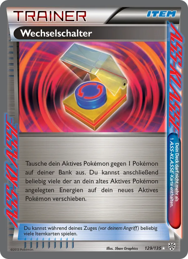 Karte Wechselschalter aus Plasma-Sturm, Nummer 129/135