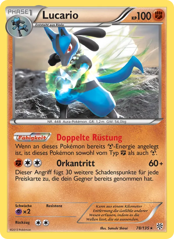 Karte Lucario aus Plasma-Sturm, Nummer 78/135