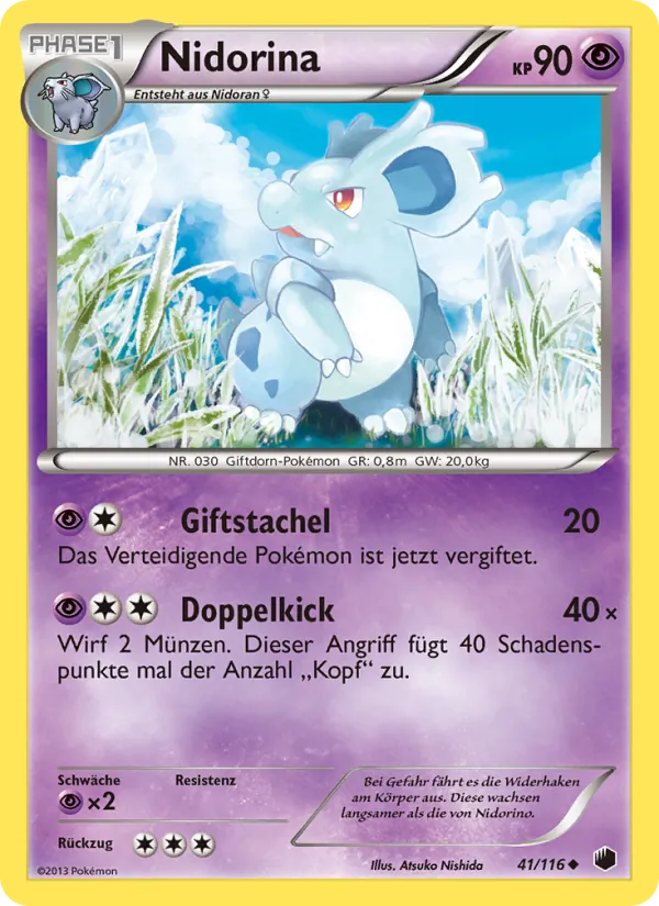 Karte Nidorina aus Plasma-Frost, Nummer 41/116