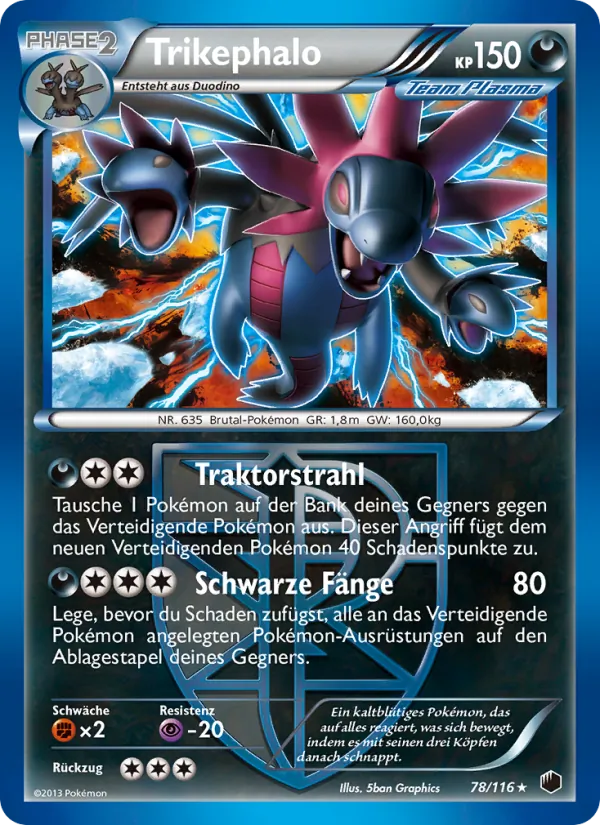 Karte Trikephalo aus Plasma-Frost, Nummer 78/116