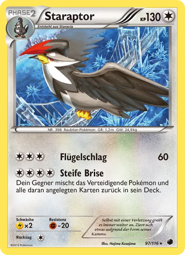 Karte Staraptor aus Plasma-Frost, Nummer 97/116