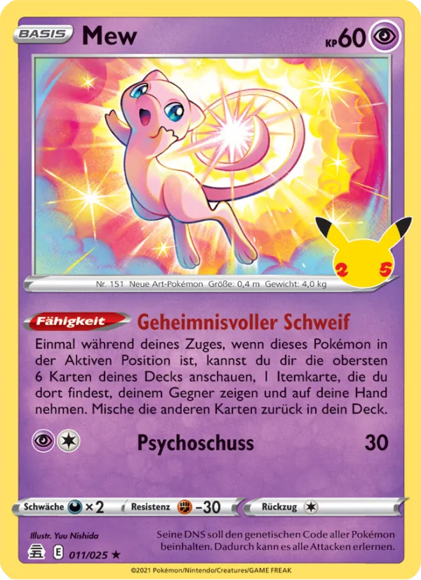 Karte Mew aus Celebrations, Nummer 11/25