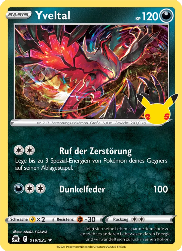 Karte Yveltal aus Celebrations, Nummer 19/25