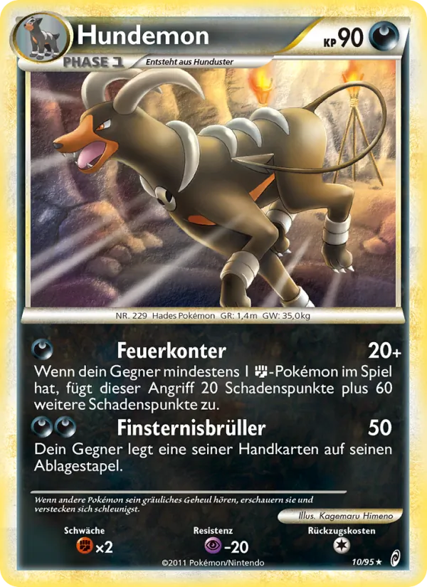 Karte Hundemon aus Ruf der Legenden, Nummer 10/95