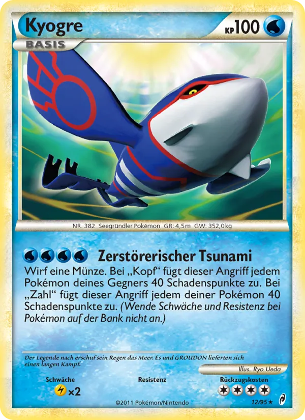 Karte Kyogre aus Ruf der Legenden, Nummer 12/95