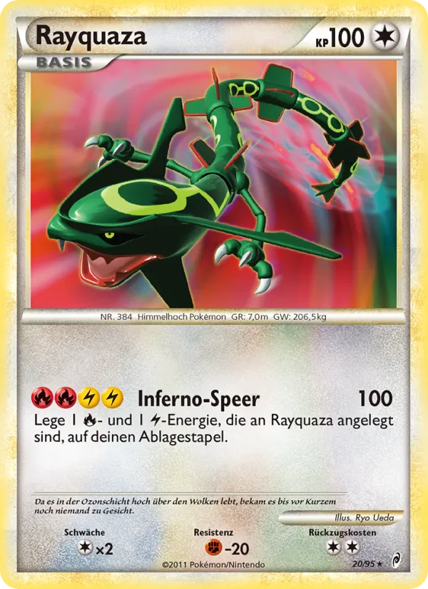 Karte Rayquaza aus Ruf der Legenden, Nummer 20/95
