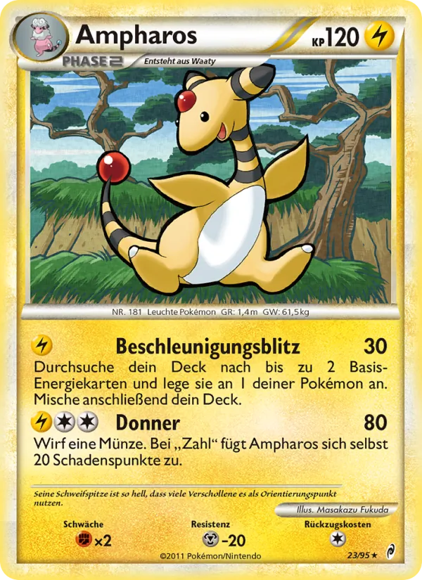 Karte Ampharos aus Ruf der Legenden, Nummer 23/95