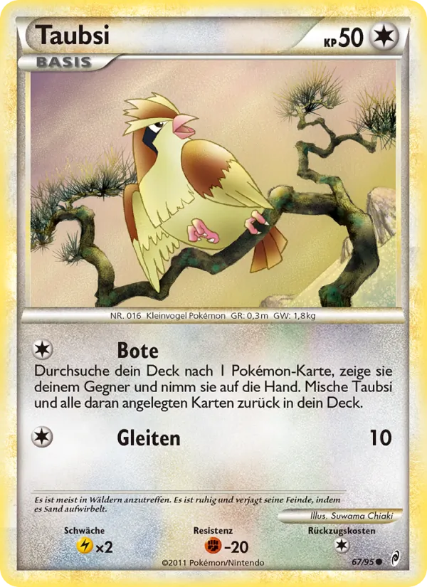 Karte Taubsi aus Ruf der Legenden, Nummer 67/95