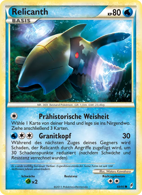 Karte Relicanth aus Ruf der Legenden, Nummer 69/95