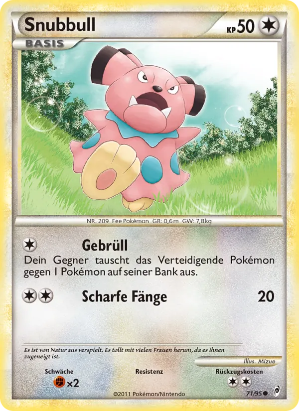 Karte Snubbull aus Ruf der Legenden, Nummer 71/95