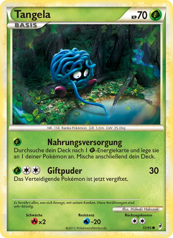 Karte Tangela aus Ruf der Legenden, Nummer 72/95