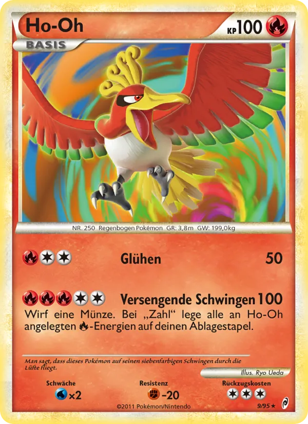 Karte Ho-Oh aus Ruf der Legenden, Nummer 9/95