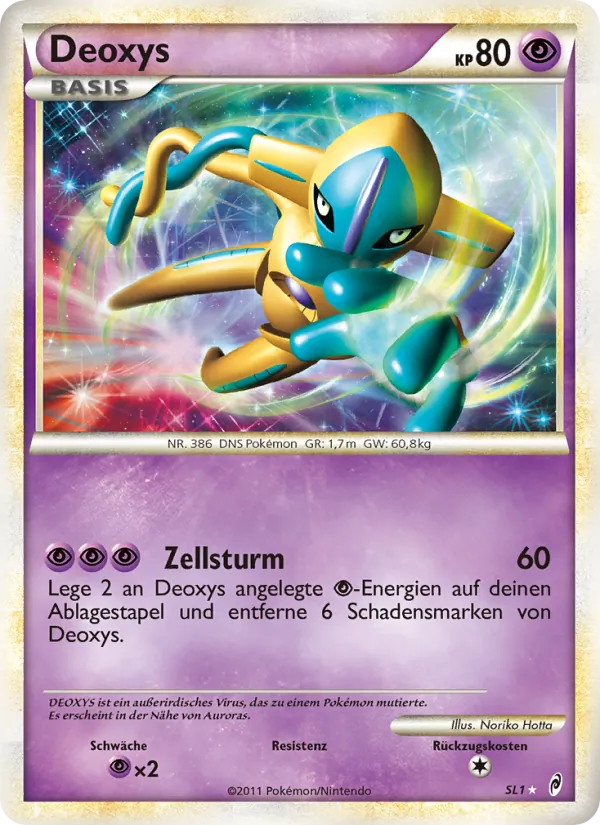 Karte Deoxys aus Ruf der Legenden, Nummer SL1/95