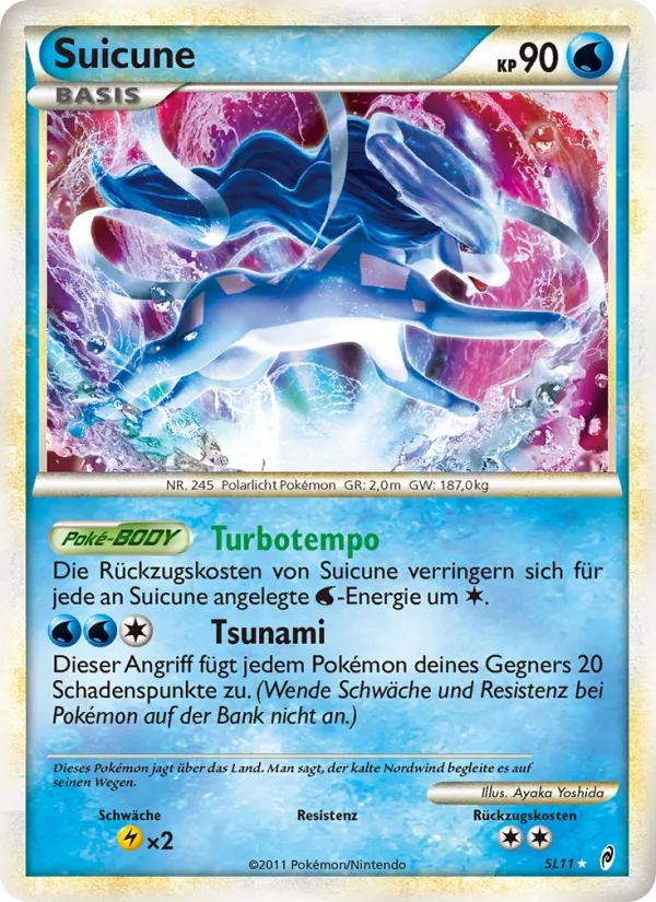 Karte Suicune aus Ruf der Legenden, Nummer SL11/95