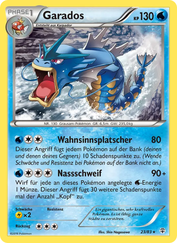 Karte Garados aus Generationen, Nummer 23/83