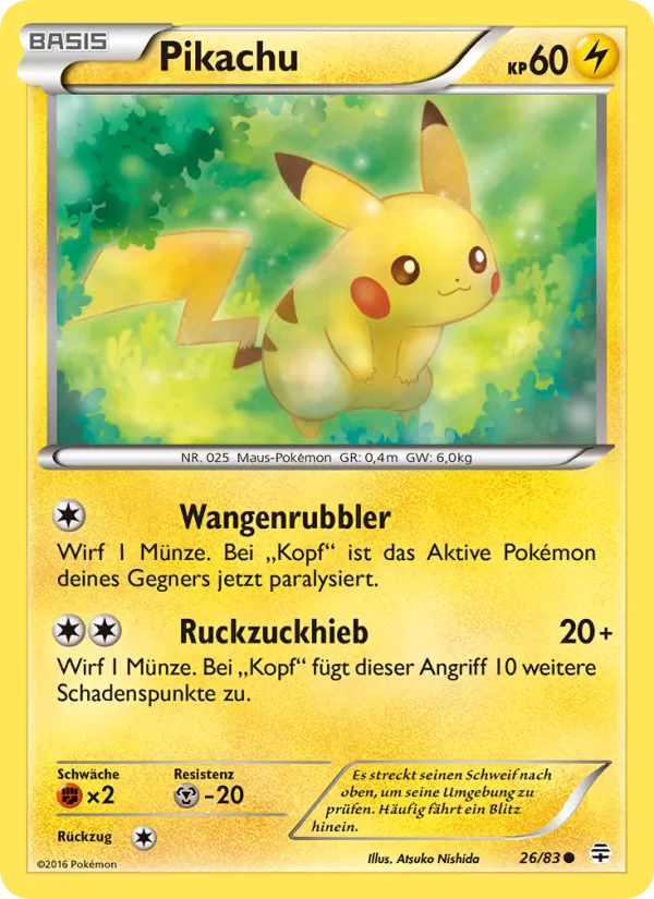 Karte Pikachu aus Generationen, Nummer 26/83