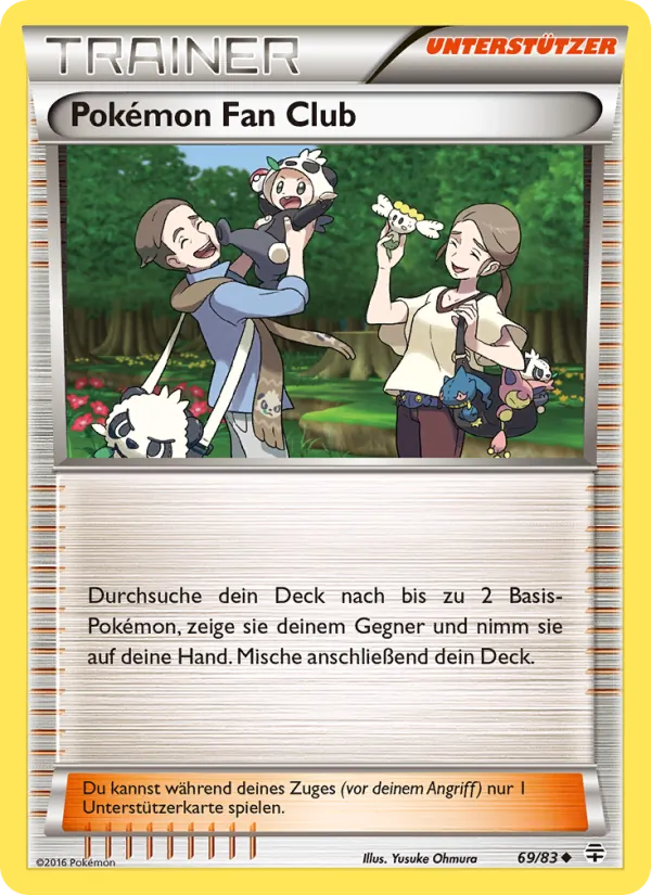 Karte Pokémon Fan Club aus Generationen, Nummer 69/83