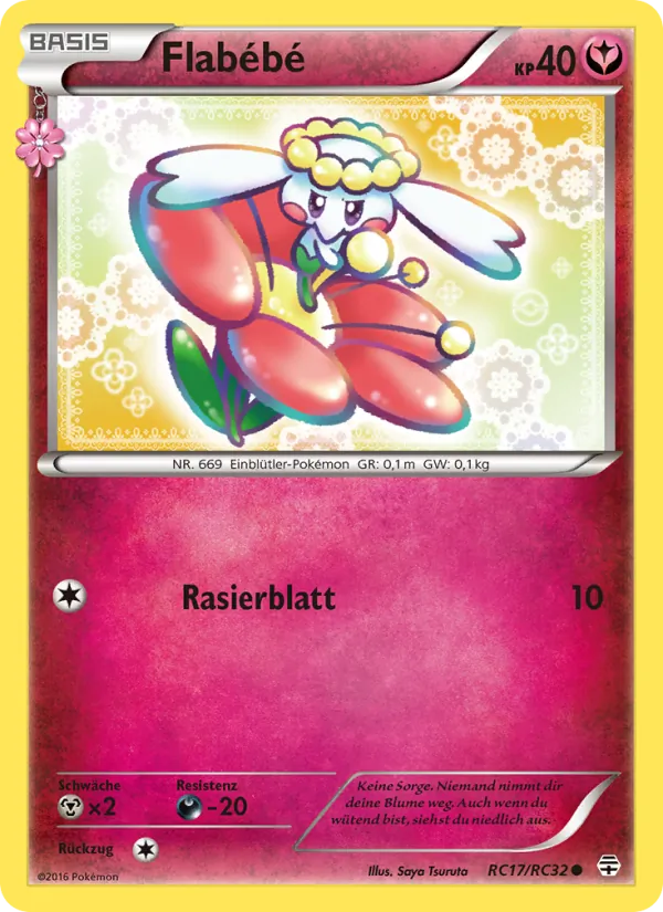 Karte Flabébé aus Generationen, Nummer RC17/83