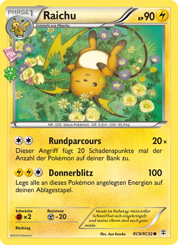 Karte Raichu aus Generationen, Nummer RC9/83