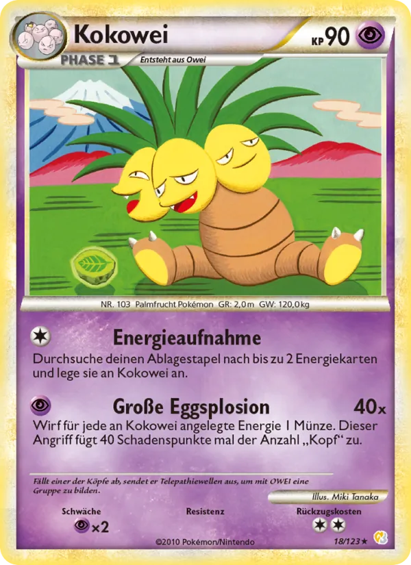 Karte Kokowei aus HeartGold SoulSilver, Nummer 18/123