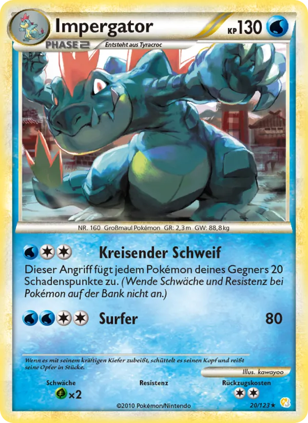 Karte Impergator aus HeartGold SoulSilver, Nummer 20/123