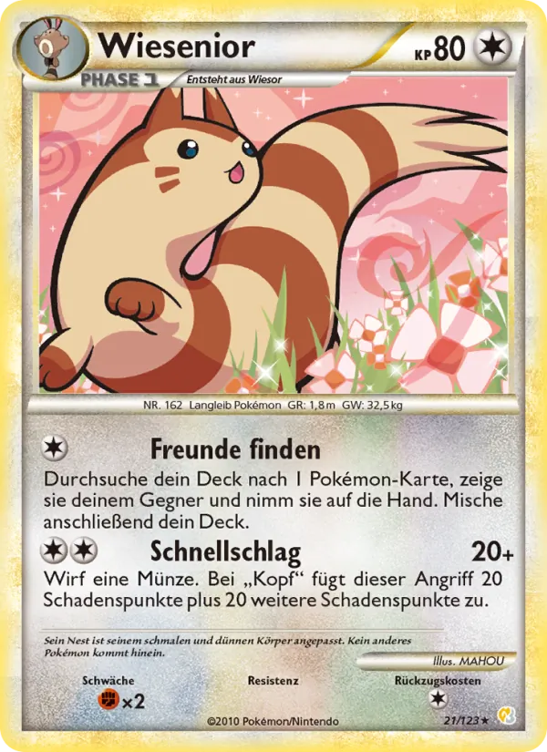 Karte Wiesenior aus HeartGold SoulSilver, Nummer 21/123