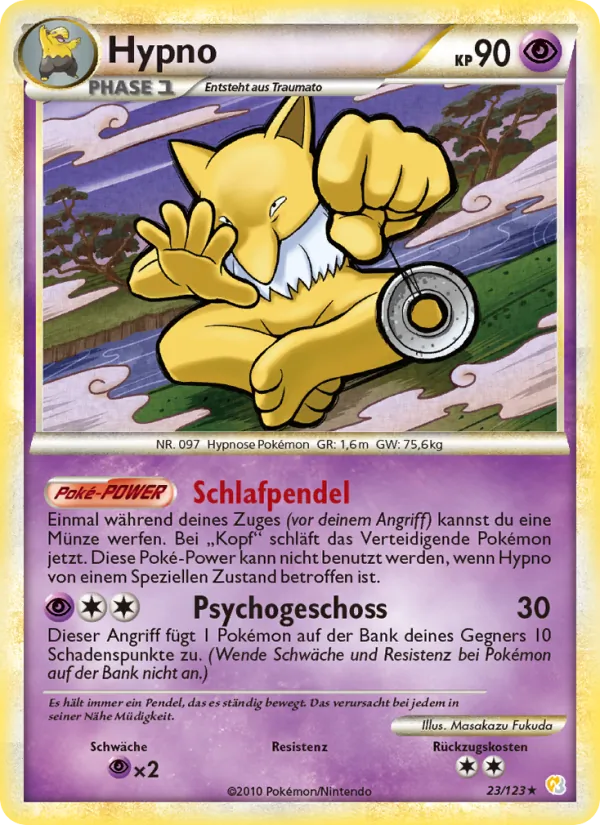 Karte Hypno aus HeartGold SoulSilver, Nummer 23/123