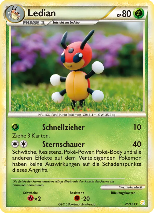 Karte Ledian aus HeartGold SoulSilver, Nummer 25/123