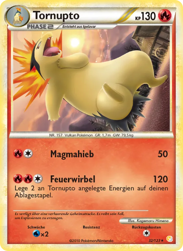 Karte Tornupto aus HeartGold SoulSilver, Nummer 32/123