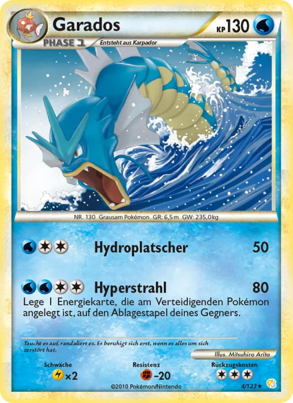 Karte Garados aus HeartGold SoulSilver, Nummer 4/123