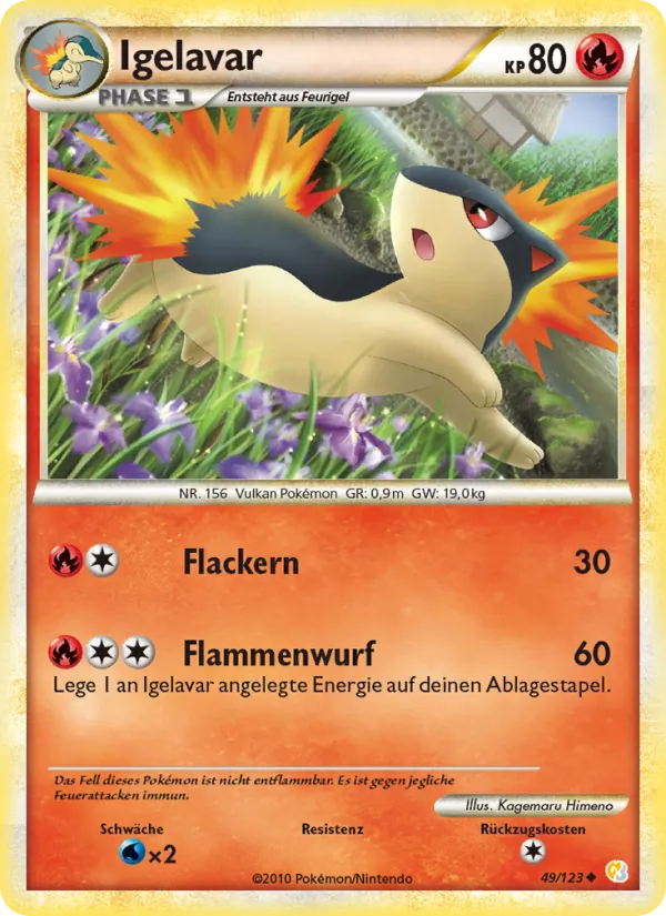 Karte Igelavar aus HeartGold SoulSilver, Nummer 49/123