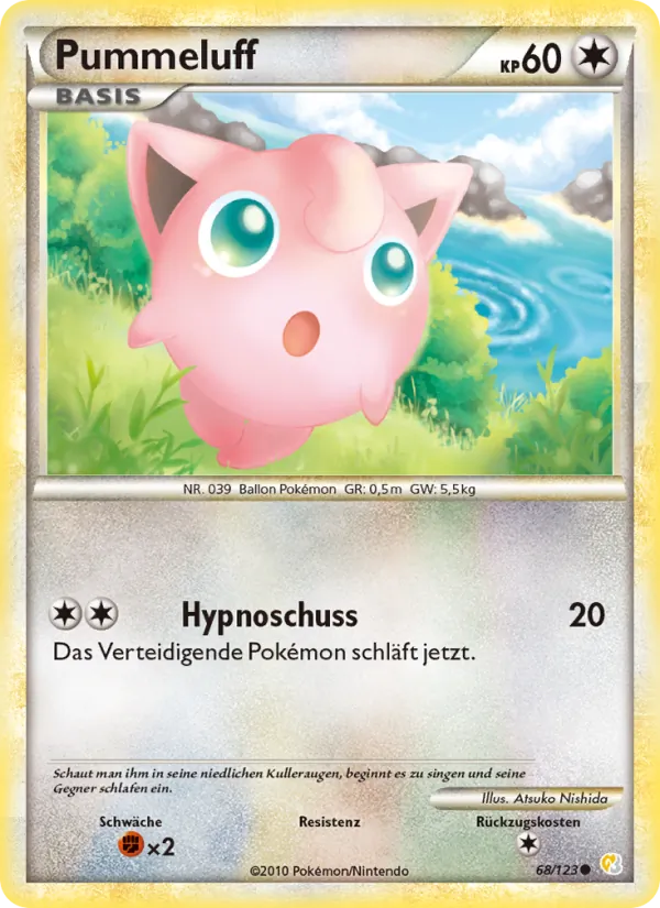 Karte Pummeluff aus HeartGold SoulSilver, Nummer 68/123