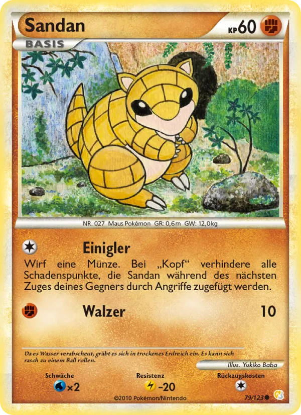 Karte Sandan aus HeartGold SoulSilver, Nummer 79/123