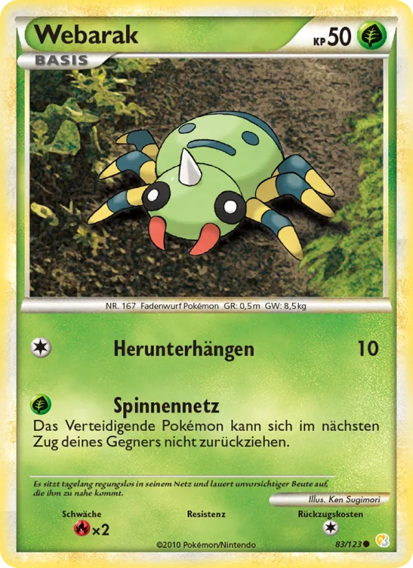Karte Webarak aus HeartGold SoulSilver, Nummer 83/123