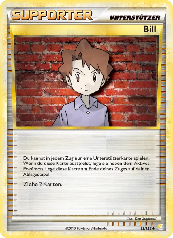 Karte Bill aus HeartGold SoulSilver, Nummer 89/123