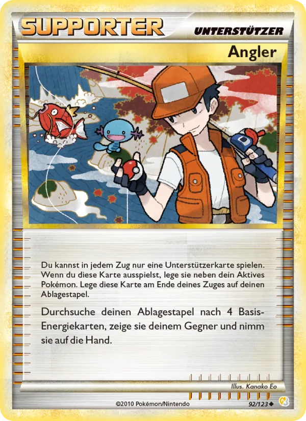 Karte Angler aus HeartGold SoulSilver, Nummer 92/123
