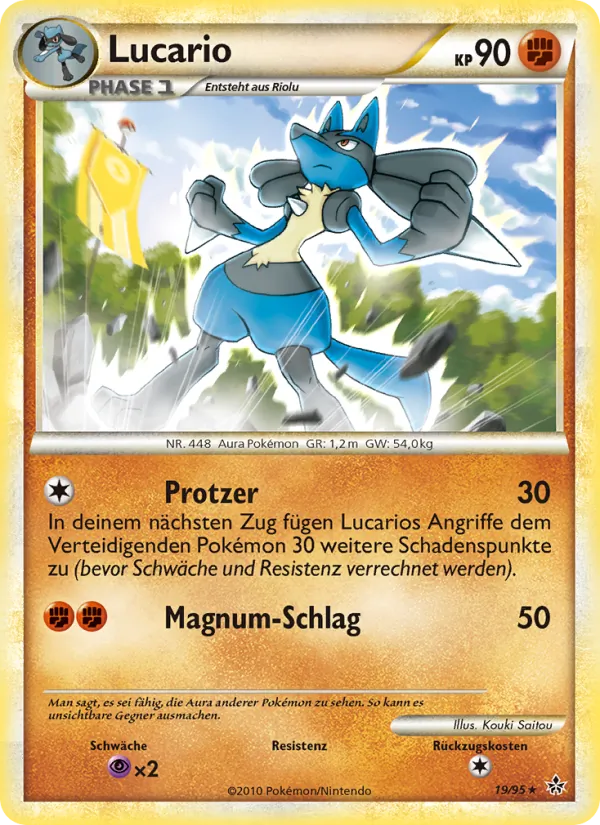 Karte Lucario aus Entfesselt, Nummer 19/95