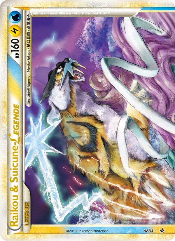 Karte Raikou & Suicune LEGENDE aus Entfesselt, Nummer 92/95