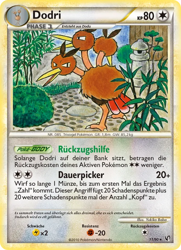 Karte Dodri aus Unerschrocken, Nummer 11/90