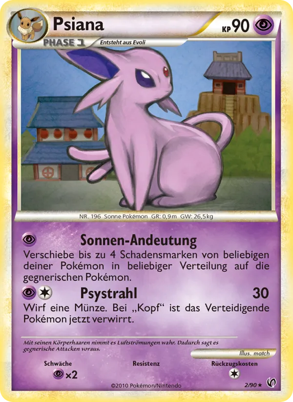 Karte Psiana aus Unerschrocken, Nummer 2/90