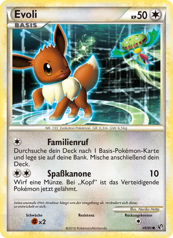 Karte Evoli aus Unerschrocken, Nummer 48/90