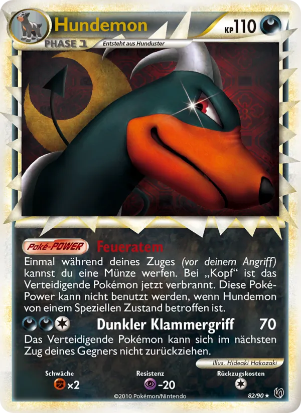 Karte Hundemon aus Unerschrocken, Nummer 82/90