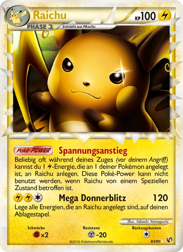 Karte Raichu aus Unerschrocken, Nummer 83/90