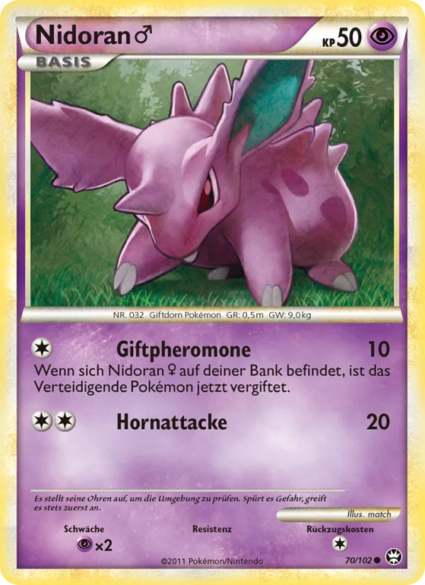 Karte Nidoran m aus Triumph, Nummer 70/102
